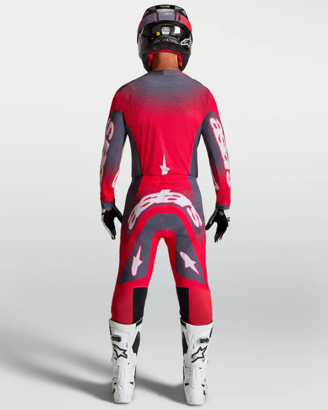 Alpinestars Supertech Hiten AFD Jersey - Graystone/Rot Fluo/Helllila