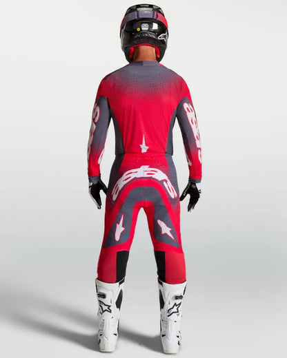 Alpinestars Supertech Hiten AFD Jersey - Graystone/Rot Fluo/Helllila