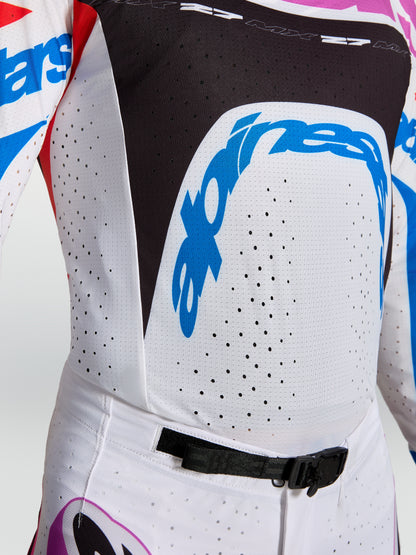 Maillot Alpinestars Supertech Dyna - Blanc/Bleu Blithe/Noir/Violet