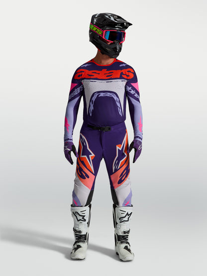Alpinestars Supertech Dyna Jersey - Hellviolett/Dunkellila/Pink Fluo