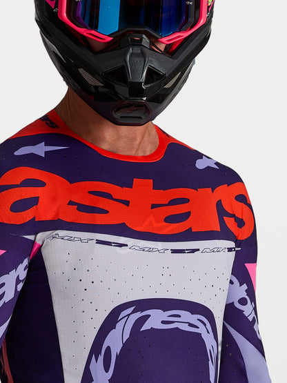 Alpinestars Supertech Dyna Jersey - Hellviolett/Dunkellila/Pink Fluo