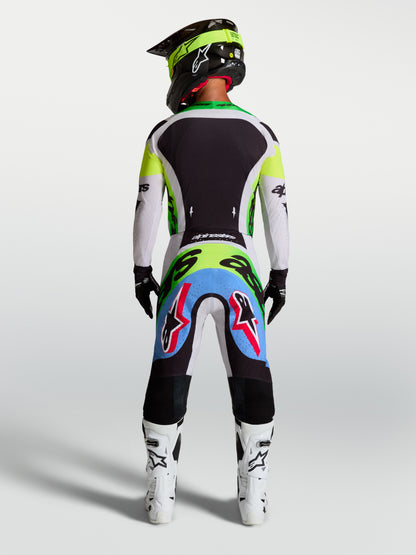 Maglia Alpinestars Supertech Dyna - Lilla chiaro/Verde fluo/Nero