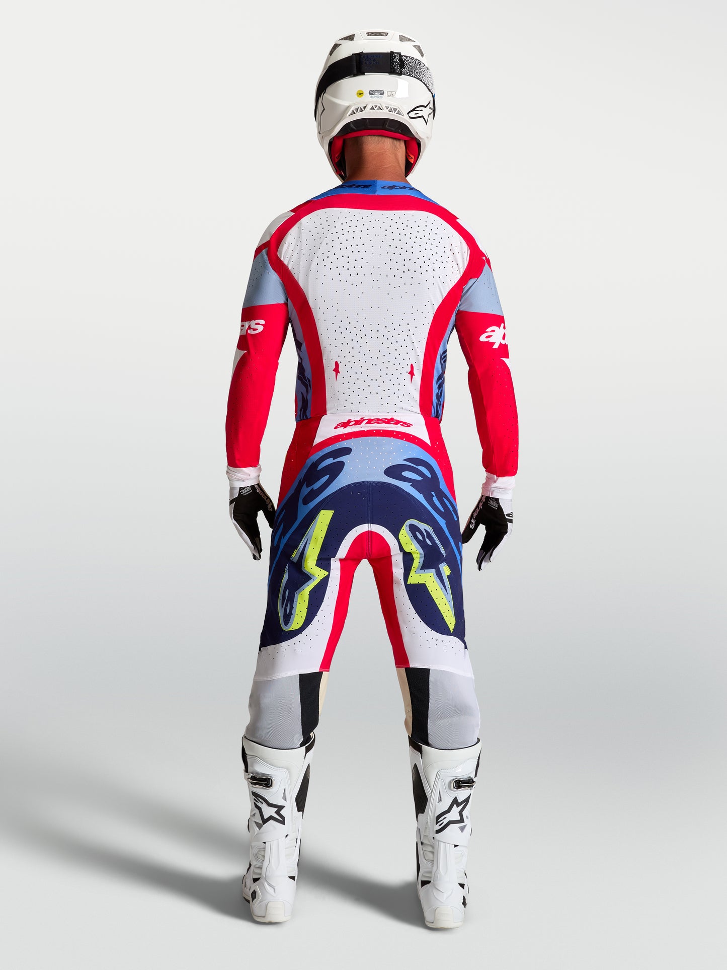 Alpinestars Supertech Dyna Jersey - Fire Red/Weiß/Navy Blue