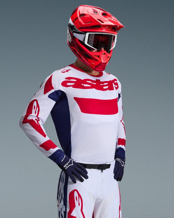 Maillot Alpinestars Racer Riway - Blanc/Bleu/Rouge