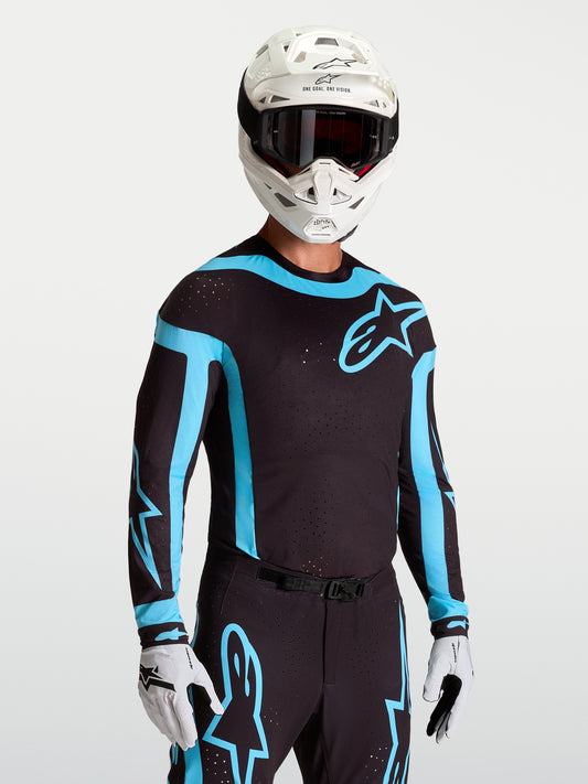 Maglia Alpinestars Supertech Vesta - Nero/Turchese