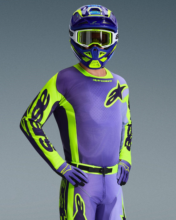 Maillot Alpinestars Racer Portl - Violet/Jaune Fluo