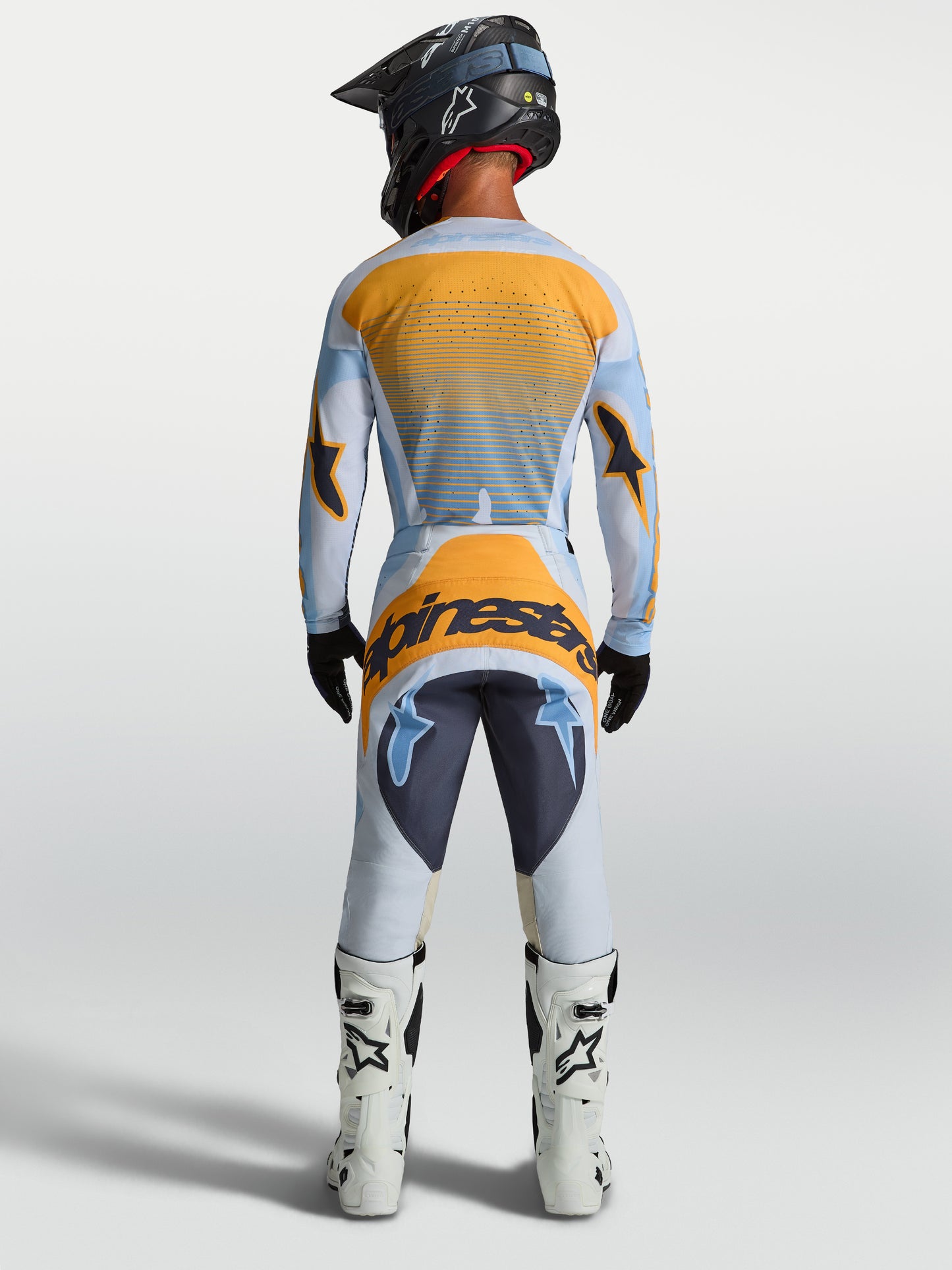 Alpinestars Techstar Maven Jersey - Dust Blue/Tangerine/Black