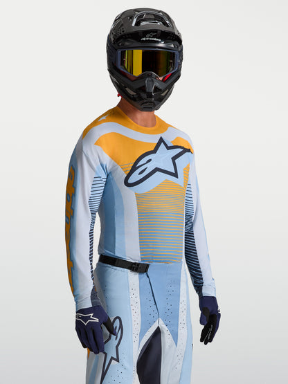 Alpinestars Techstar Maven Jersey - Dust Blue/Tangerine/Black