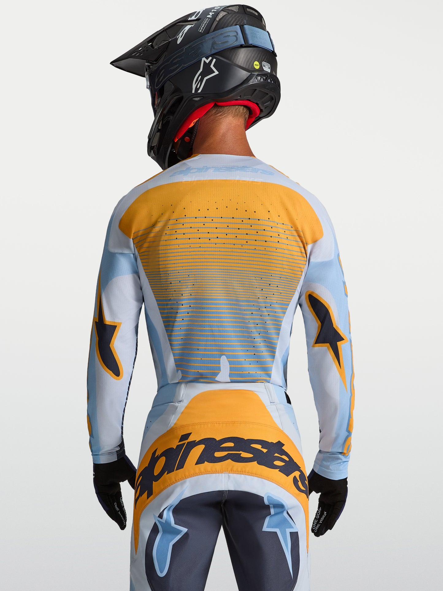 Alpinestars Techstar Maven Jersey - Dust Blue/Tangerine/Black