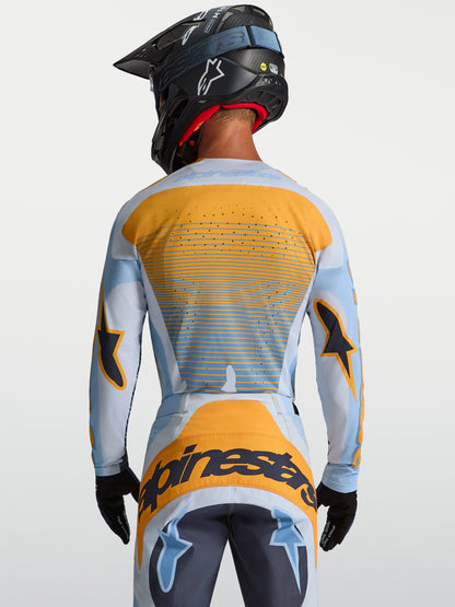 Alpinestars Techstar Maven Jersey - Dust Blue/Tangerine/Black