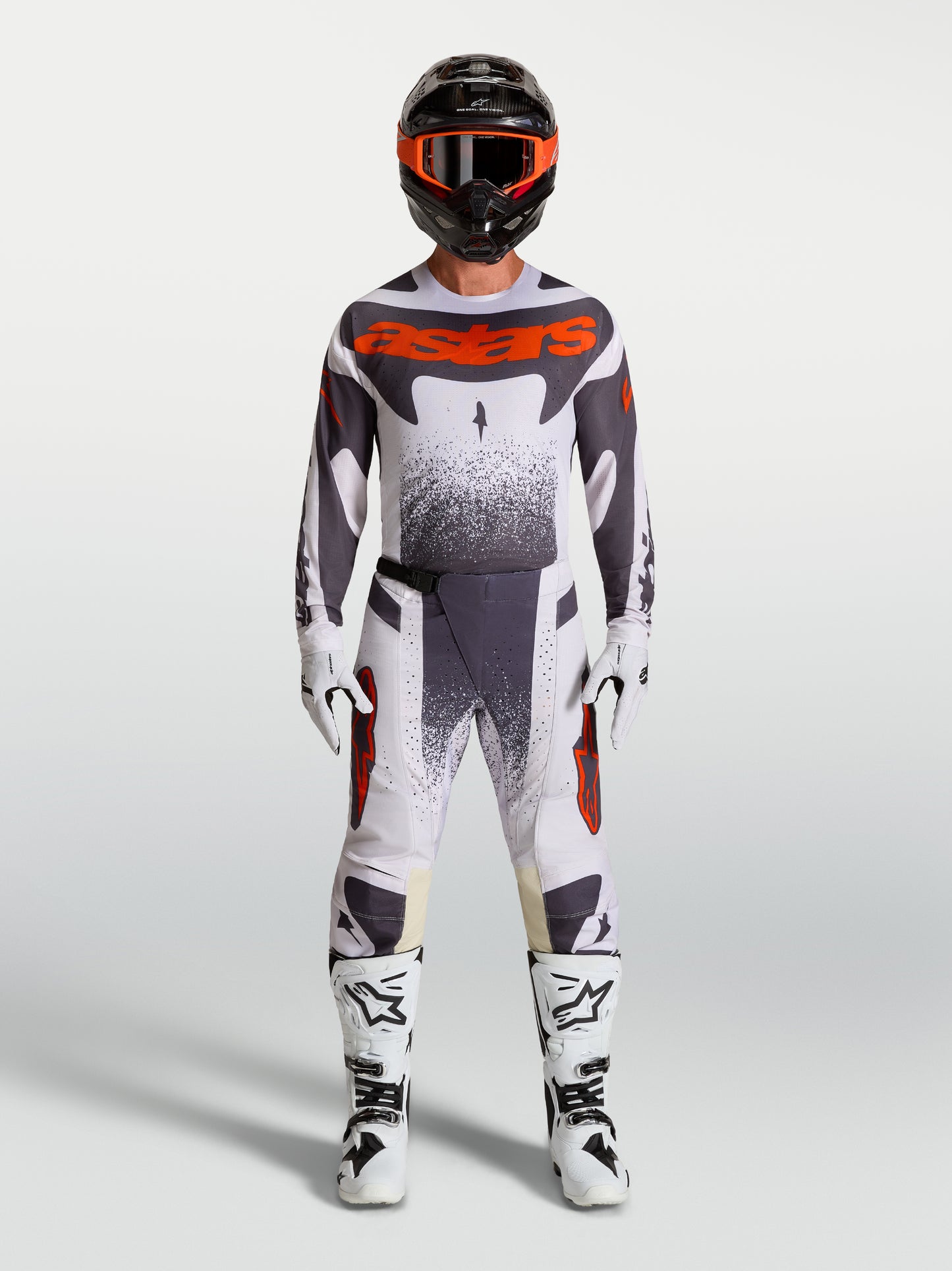 Alpinestars Techstar Swan Jersey - Helllila/Dunkelgrau/Rot Fluo