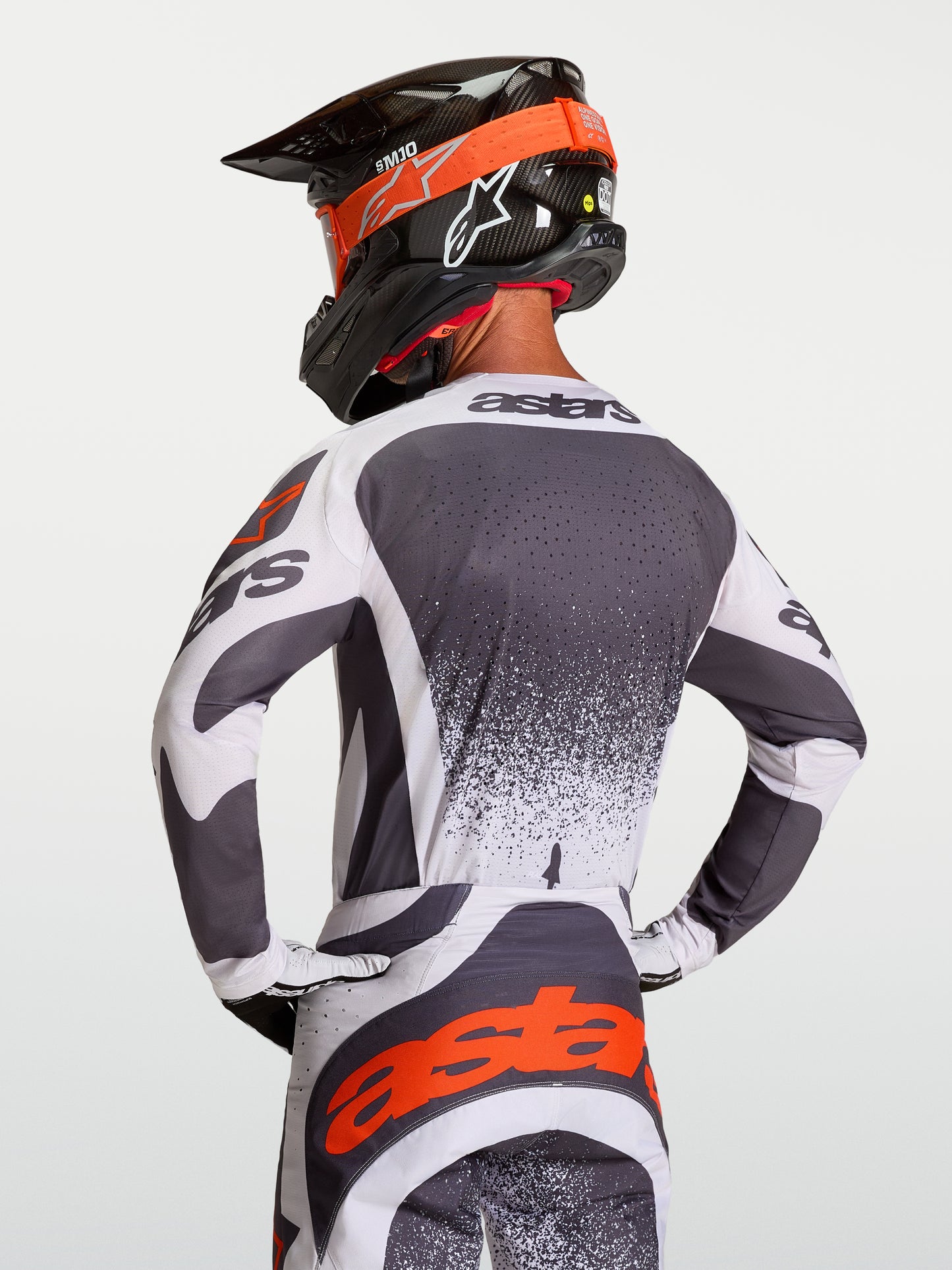 Alpinestars Techstar Swan Jersey - Helllila/Dunkelgrau/Rot Fluo