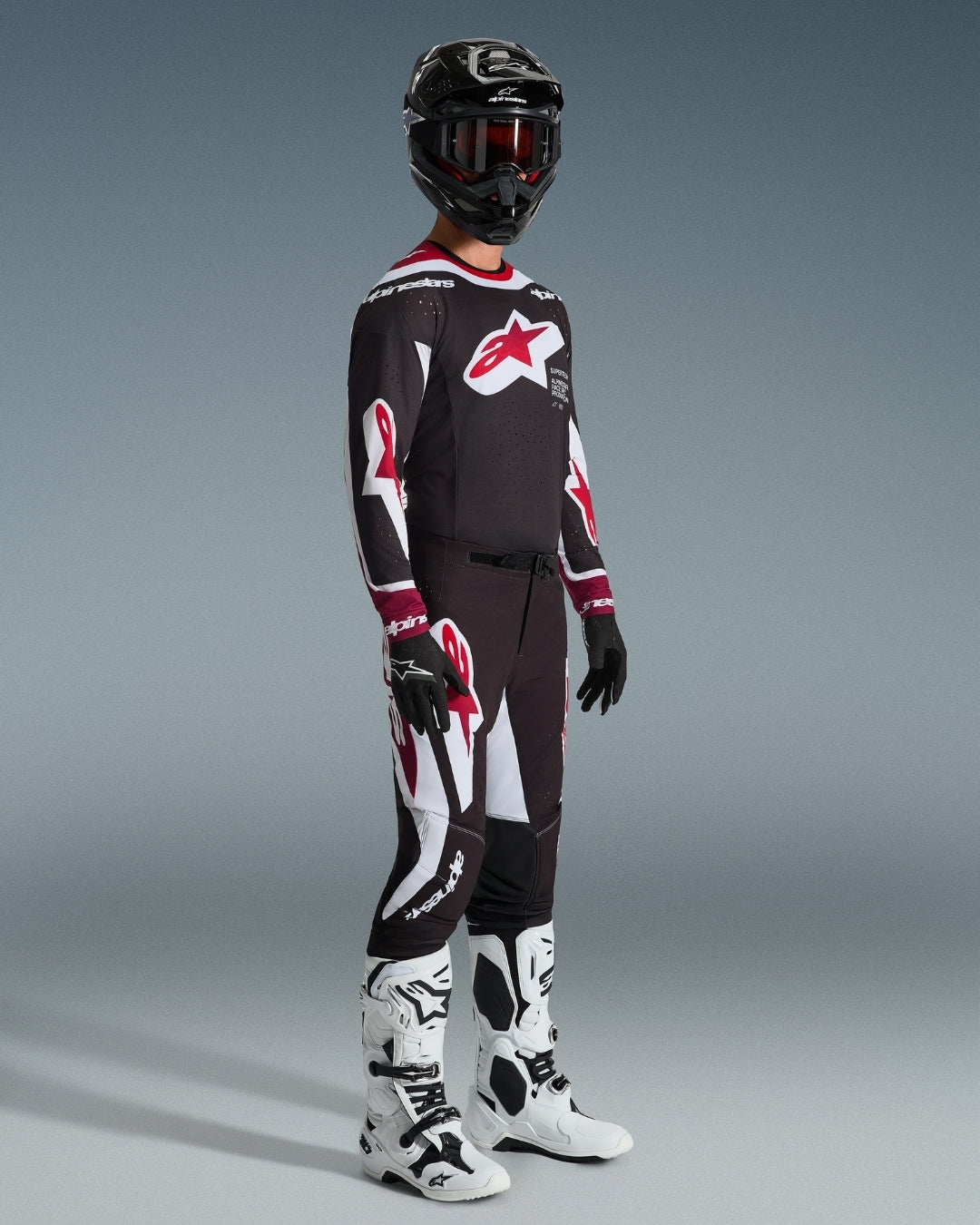Maillot Alpinestars Supertech Afd Vista - Noir/Rouge/Blanc