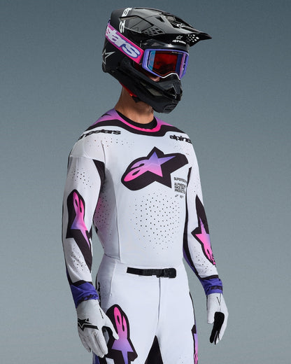 Maillot Alpinestars Supertech Afd Vista - Blanc/Violet/Noir