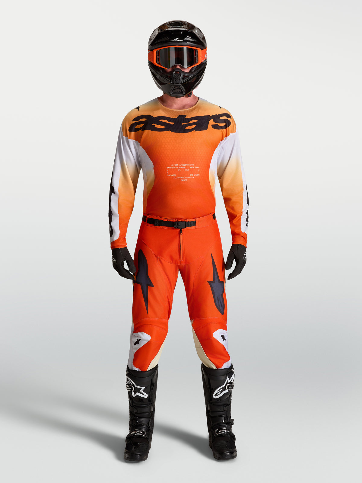 Maillot Alpinestars Racer Amber - Rouge cardinal/Lilas clair/Noir
