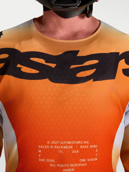Maillot Alpinestars Racer Amber - Rouge cardinal/Lilas clair/Noir