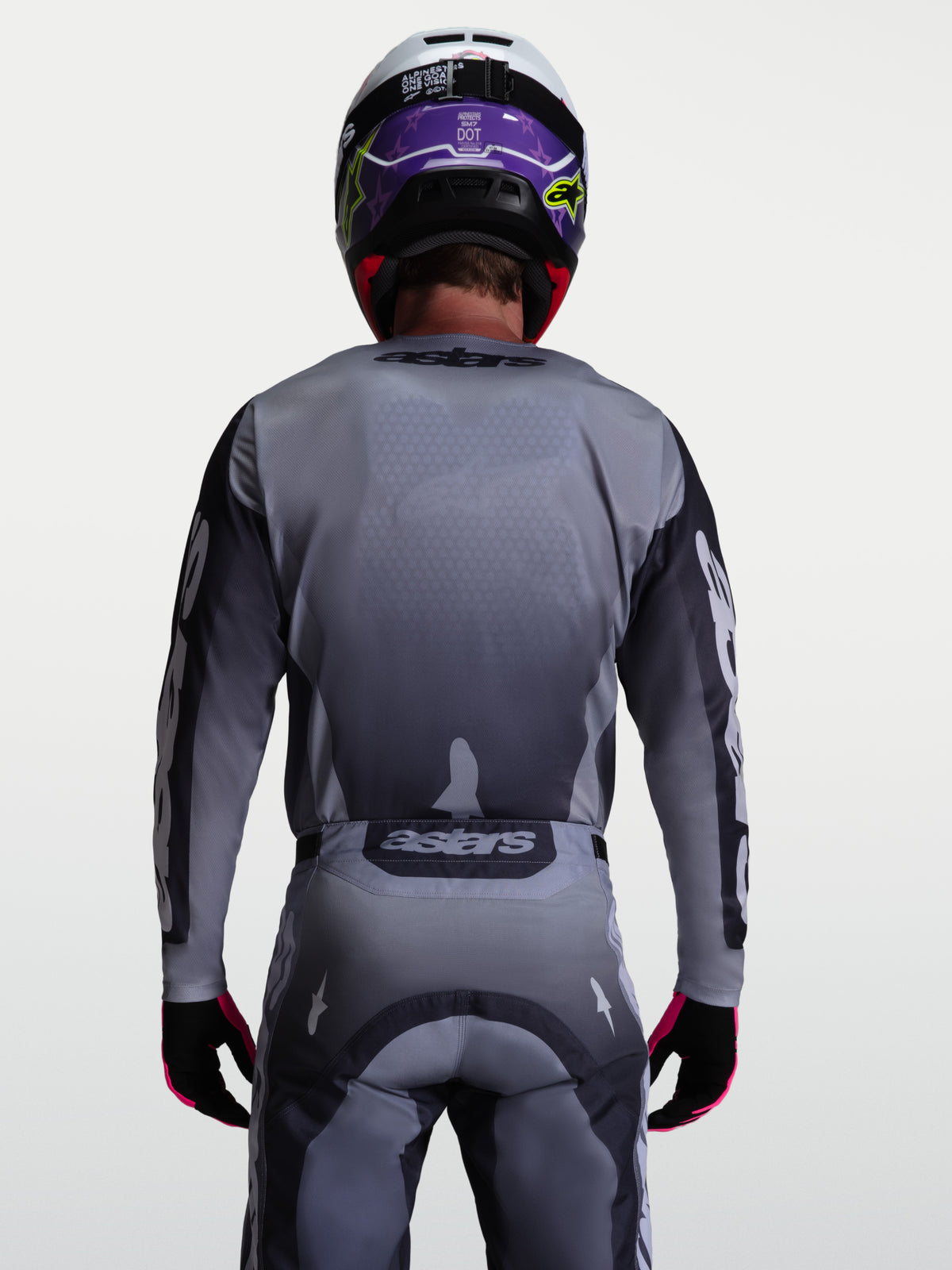 Maillot Alpinestars Racer Amber - Gris pierre/Gris froid/Lilas clair