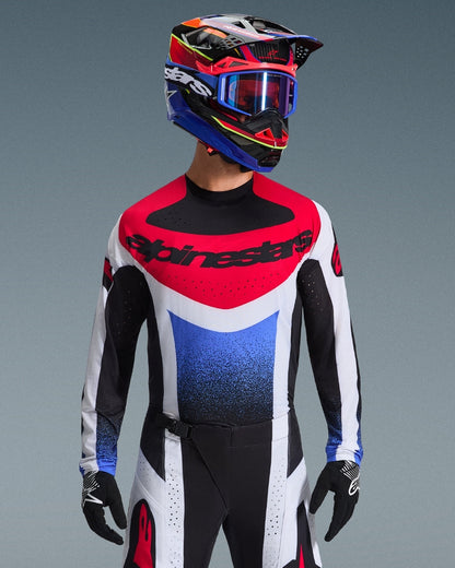 Maillot Alpinestars Techstar Knif - Noir/Blanc/Rouge