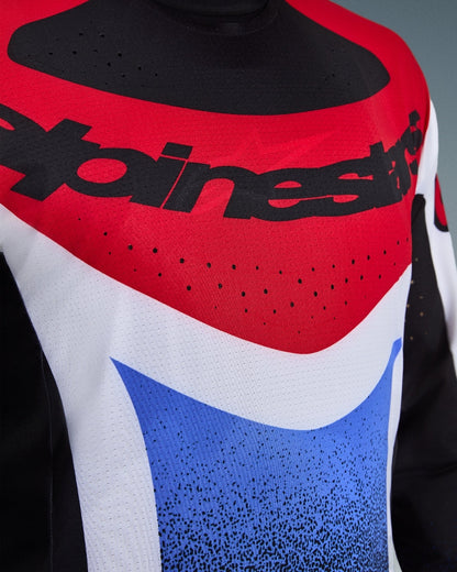 Maillot Alpinestars Techstar Knif - Noir/Blanc/Rouge