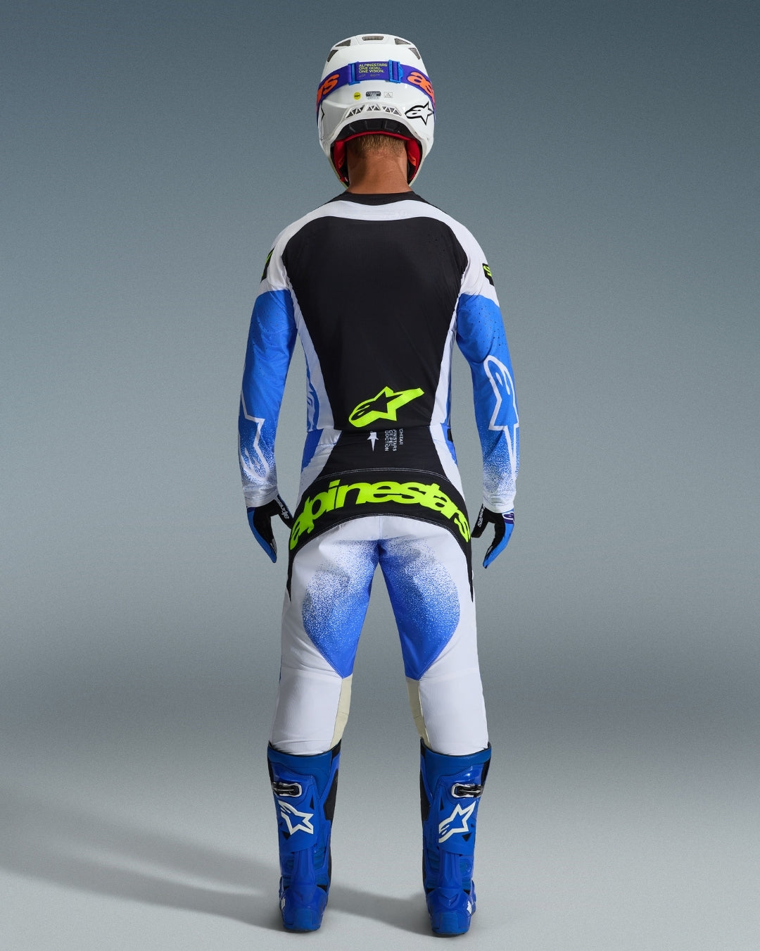 Maillot Alpinestars Techstar Knif - Bleu UCLA/Noir/Jaune Fluo
