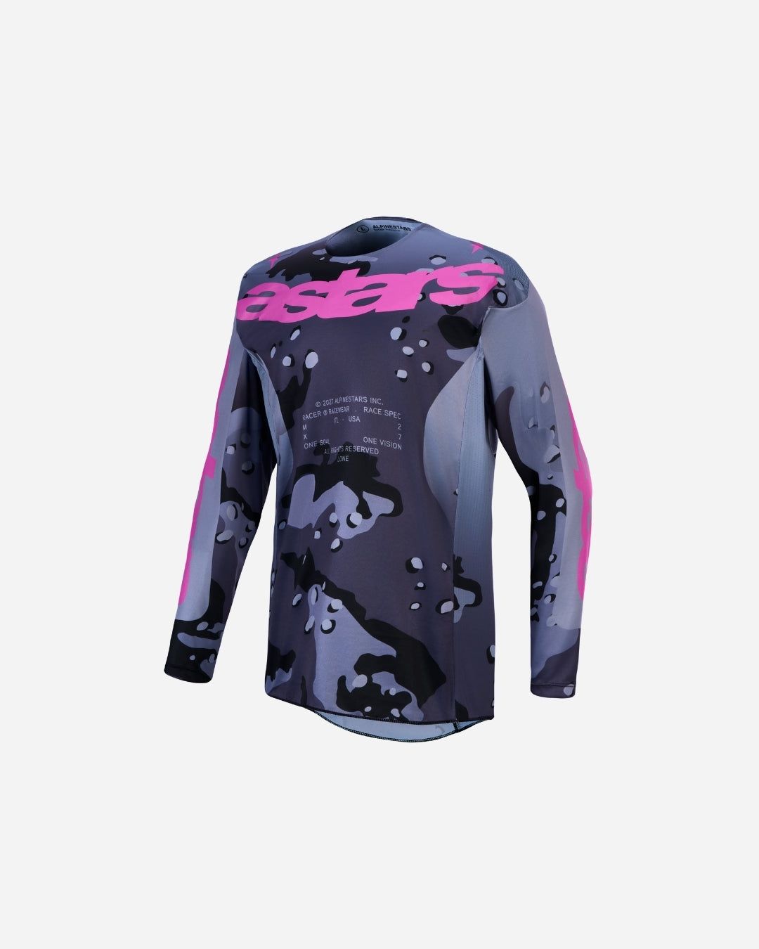Maillot Alpinestars Racer Lone - Camo gris/Violet