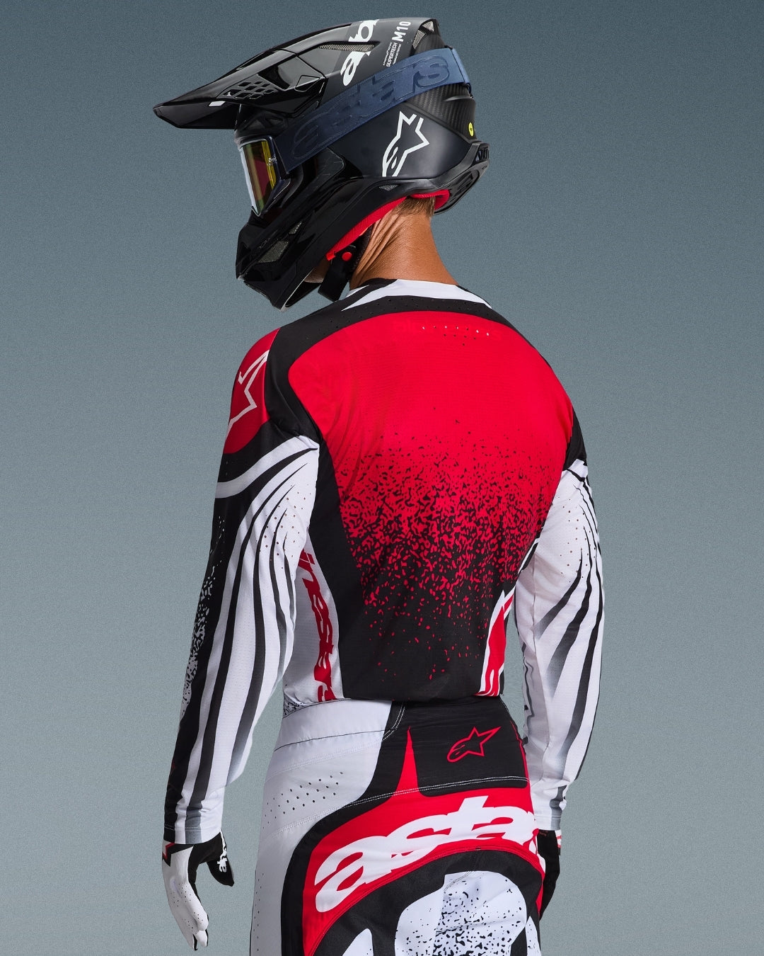 Maillot Alpinestars Techstar Nomur - Noir/Blanc/Rouge