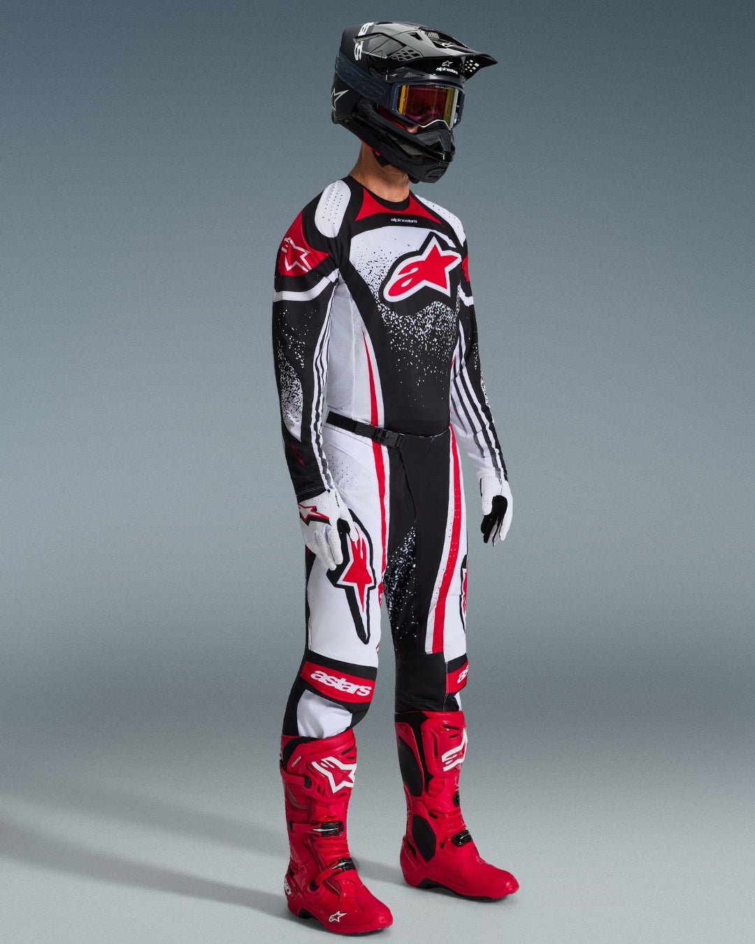 Maillot Alpinestars Techstar Nomur - Noir/Blanc/Rouge