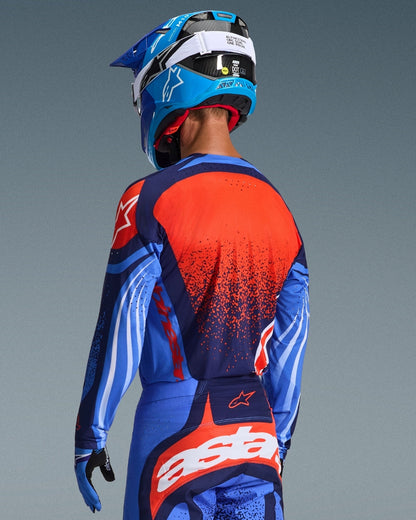 Maillot Alpinestars Techstar Nomur - Marine foncé/Bleu UCLA/Orange