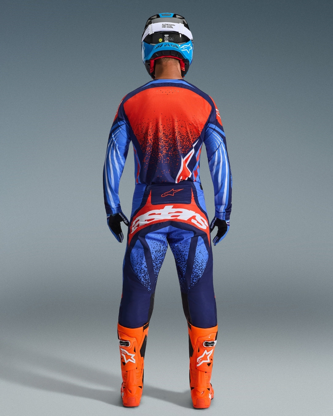 Maillot Alpinestars Techstar Nomur - Marine foncé/Bleu UCLA/Orange
