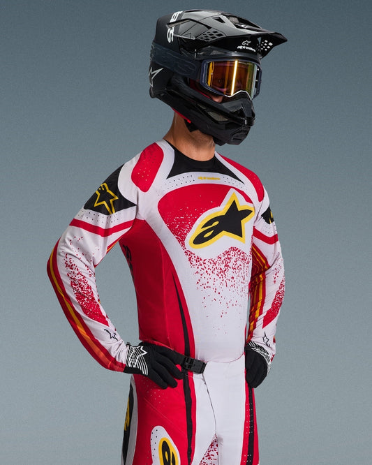 Maillot Alpinestars Techstar Nomur - Gris clair/Rouge/Noir