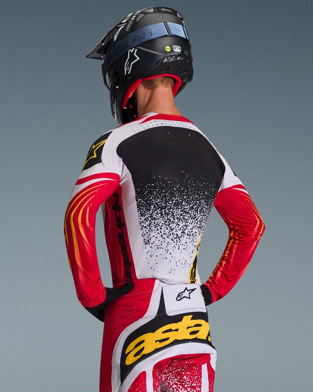 Maillot Alpinestars Techstar Nomur - Gris clair/Rouge/Noir