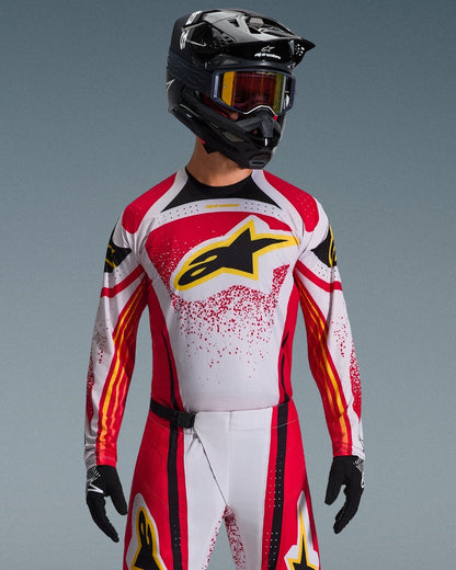 Maillot Alpinestars Techstar Nomur - Gris clair/Rouge/Noir