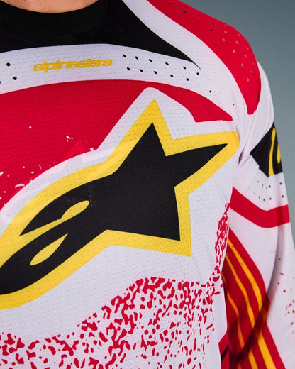 Maillot Alpinestars Techstar Nomur - Gris clair/Rouge/Noir