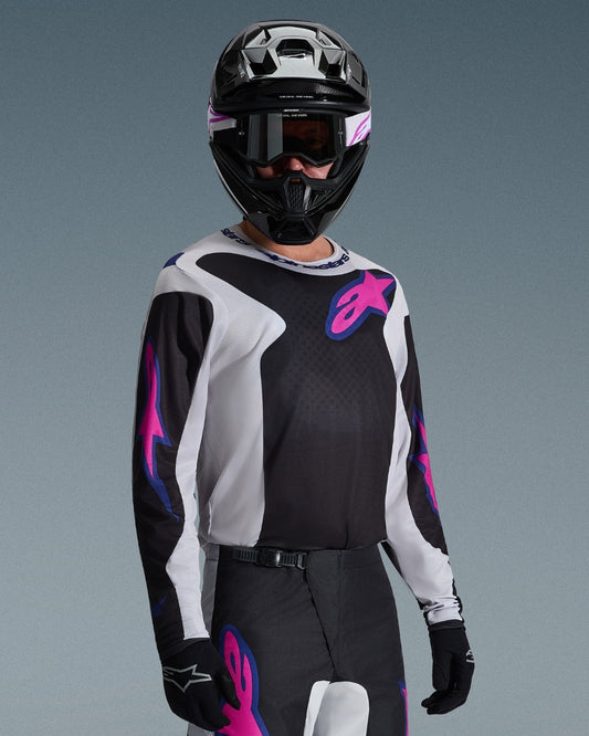 Maillot Alpinestars Fluid Grid - Noir/Gris clair/Violet