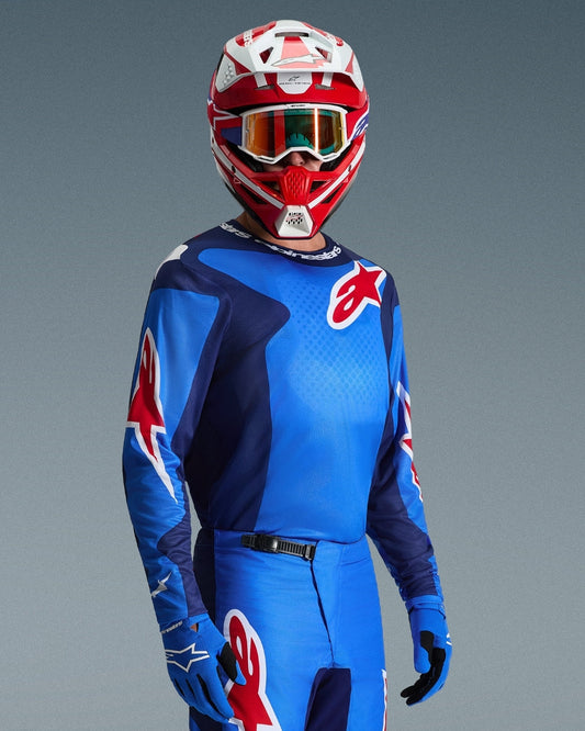 Maillot Alpinestars Fluid Grid - Bleu/Rouge