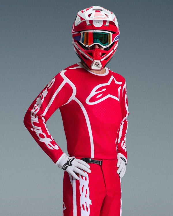 Maillot Alpinestars Fluid Apex - Rouge/Blanc