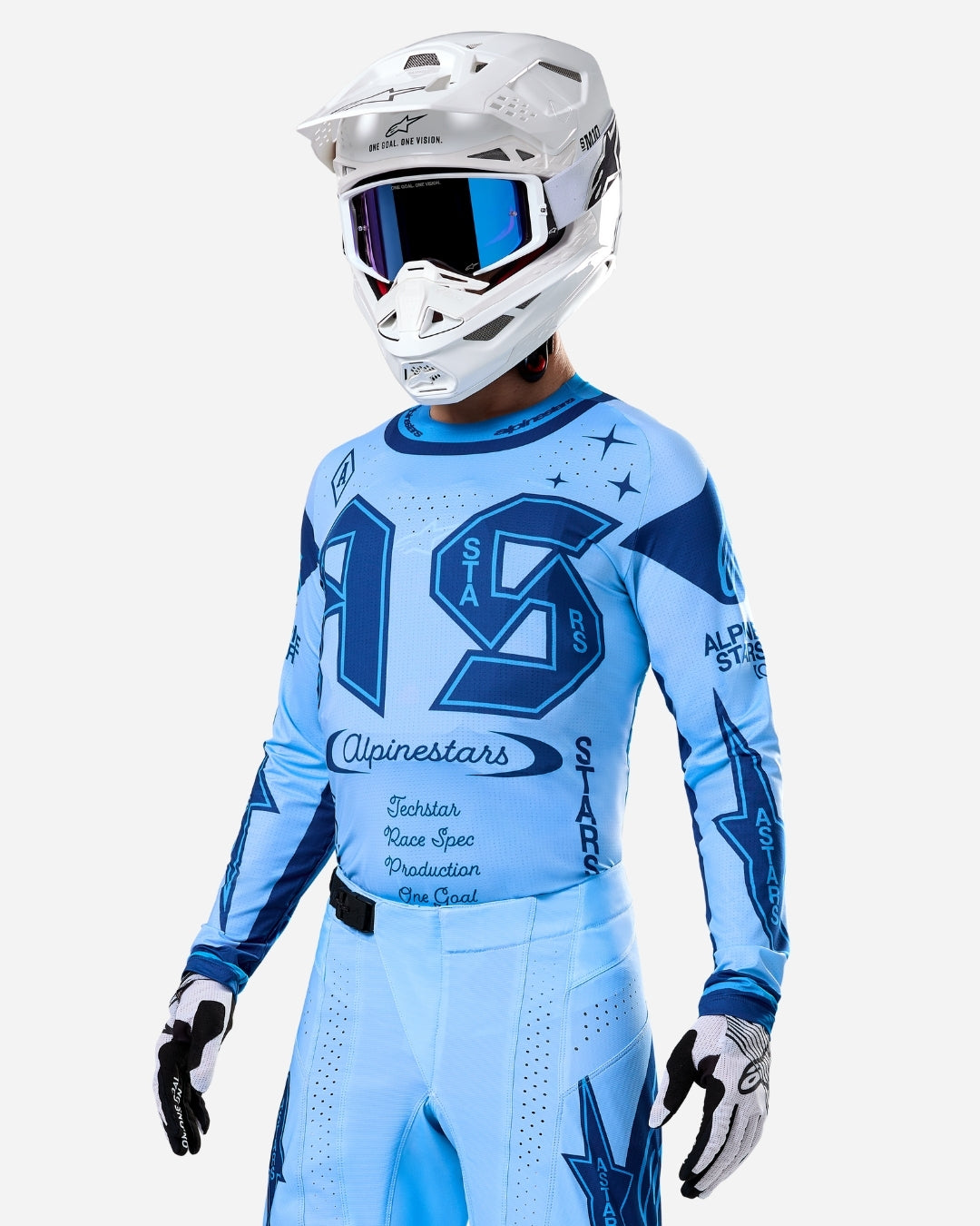 Maillot Alpinestars Techstar Édition Limitée Steeler - Bleu Clair/Saphir
