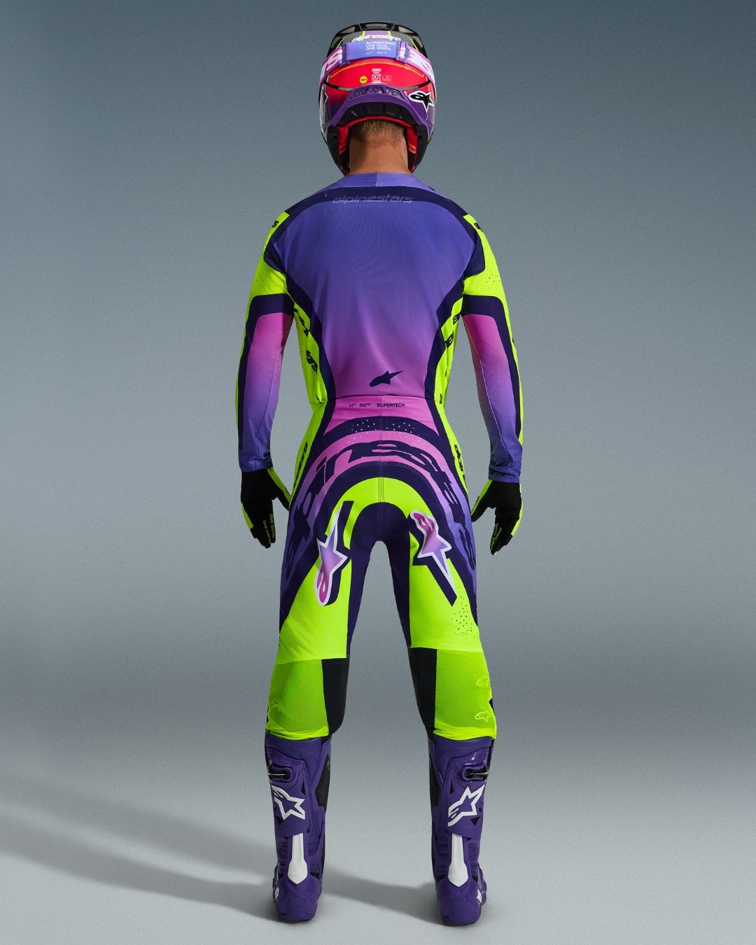 Maillot Alpinestars Supertech Vista - Jaune soufre/Magenta/Vert foncé