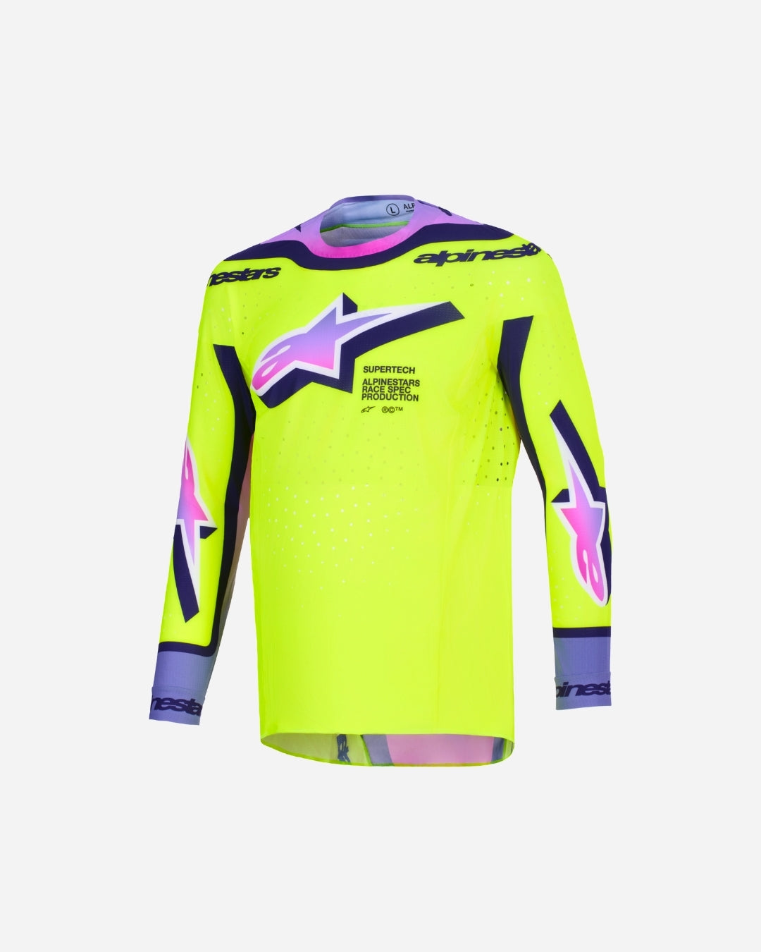 Maillot Alpinestars Supertech Vista - Jaune soufre/Magenta/Vert foncé