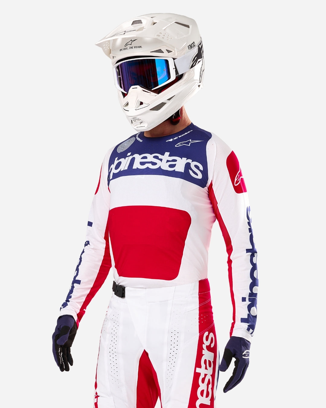 Maillot Alpinestars Techstar Édition Limitée Fortitude - Bleu/Rouge/Blanc