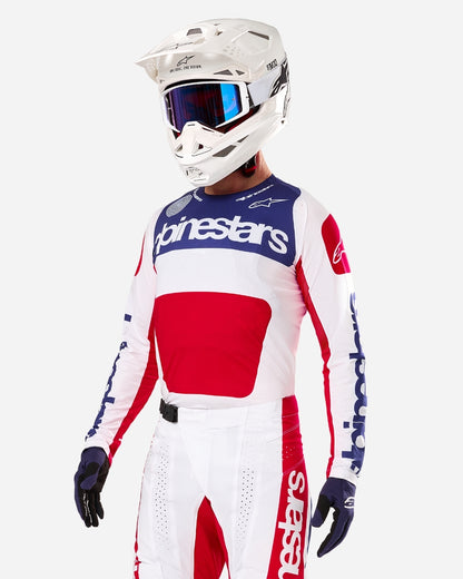Maillot Alpinestars Techstar Édition Limitée Fortitude - Bleu/Rouge/Blanc
