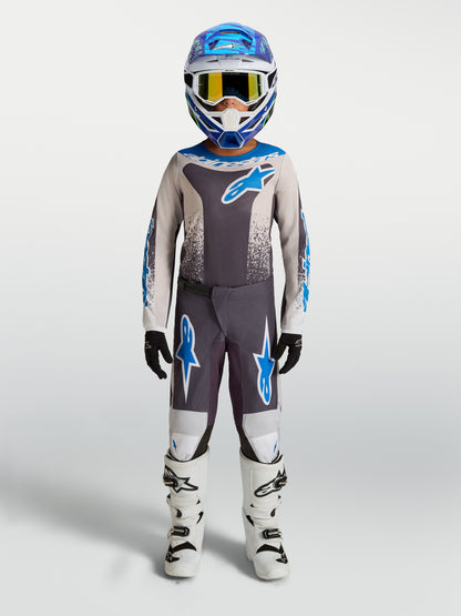 Maillot enfant Alpinestars Fluid Drag - Gris pierre/Lilas clair/Bleu UCLA