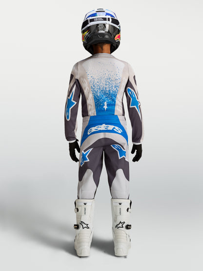 Maillot enfant Alpinestars Fluid Drag - Gris pierre/Lilas clair/Bleu UCLA