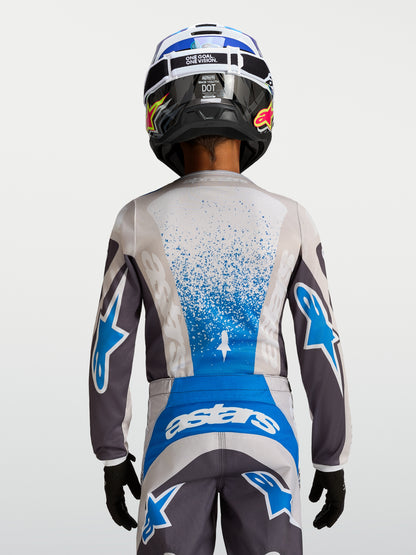 Maillot enfant Alpinestars Fluid Drag - Gris pierre/Lilas clair/Bleu UCLA