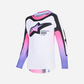 Maglia Alpinestars Supertech Vista per bambini - Bianco/Viola/Nero