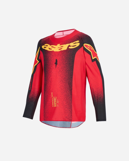 Maillot enfant Alpinestars Supertech Scenz - Rouge/Noir/Jaune