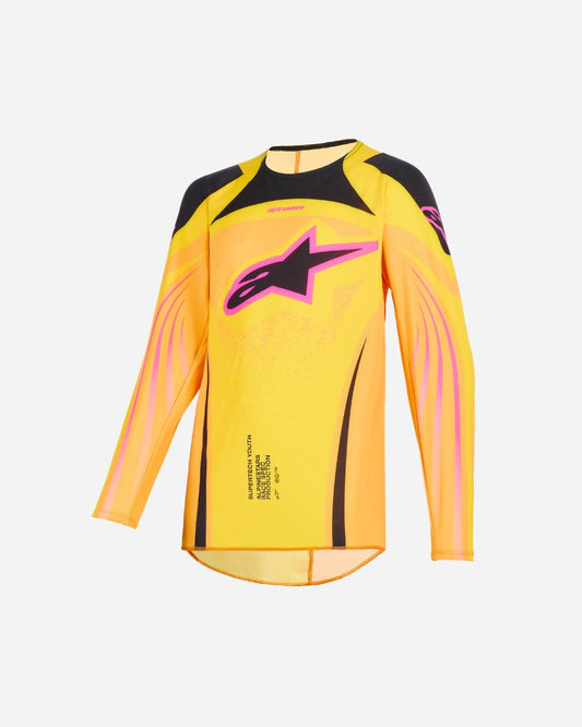 Maillot enfant Alpinestars Supertech Nomur - Orange/Jaune/Rose