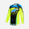 Maglia Alpinestars Supertech Nomur per bambini - Blu scuro/Giallo fluorescente/Blu UCLA