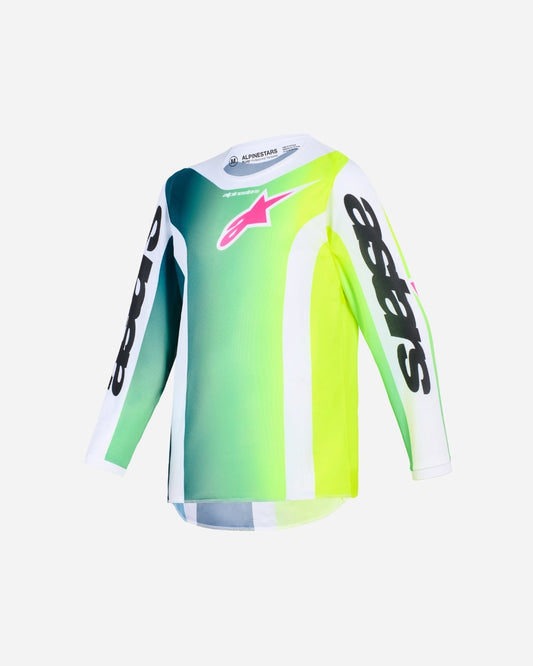 Maillot enfant Alpinestars Fluid Portl - Vert/Blanc/Noir