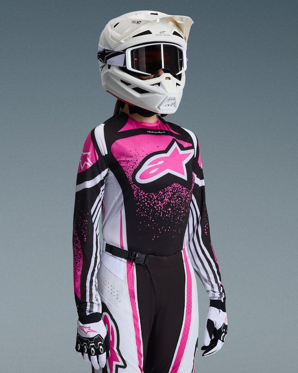 Maillot femme Alpinestars Techstar Nomur - Noir/Blanc/Fuchsia